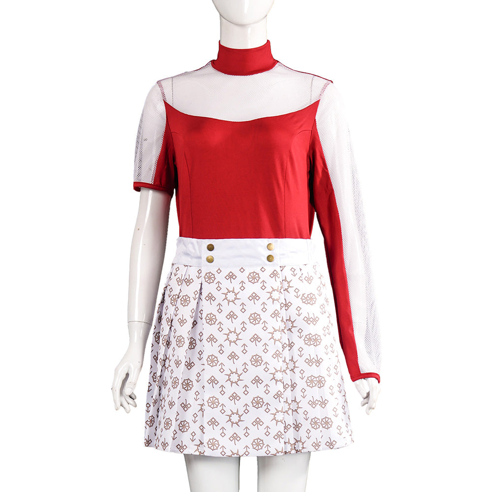 Zombies 4 Addison Wells White Dress Set Cosplay Costume Outfits Hallow ...