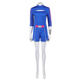 Zombies 4 Addison Women Blue Top Shorts Set Cosplay Costume Outfits Halloween Carnival Suit