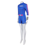 Zombies 4 Addison Women Blue Top Shorts Set Cosplay Costume Outfits Halloween Carnival Suit