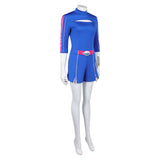 Zombies 4 Addison Women Blue Top Shorts Set Cosplay Costume Outfits Halloween Carnival Suit