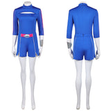 Zombies 4 Addison Women Blue Top Shorts Set Cosplay Costume Outfits Halloween Carnival Suit