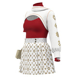 Zombies 4 Nova Kids Children Red Dress Cosplay Costume Outfits Halloween Carnival Suit