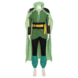 Zorro Green Outfit with Cape Cosplay Costume Outfit Halloween Carnival Suit