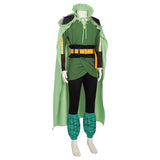 Zorro Green Outfit with Cape Cosplay Costume Outfit Halloween Carnival Suit