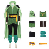 Zorro Green Outfit with Cape Cosplay Costume Outfit Halloween Carnival Suit