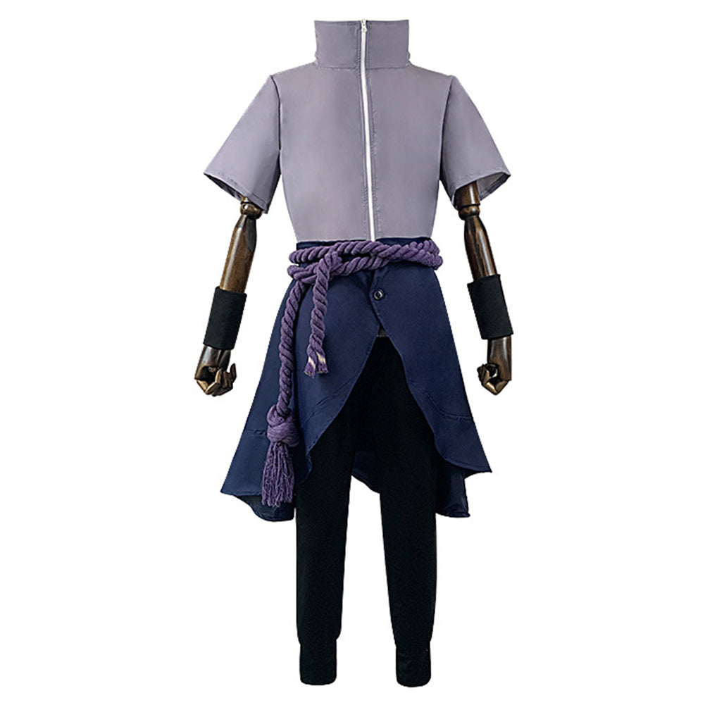 Sasuke Cosplay Costume Top Pants Apron Outfits Halloween Carnival Suit