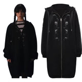 Wednesday Addams Wednesday Cosplay Costume Long Coat Outfits Halloween Carnival Party Suit