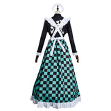 Demon Slayer Kamado Tanjirou Halloween Carnival Suit Cosplay Costume Maid Dress Outfits Re-creation Design