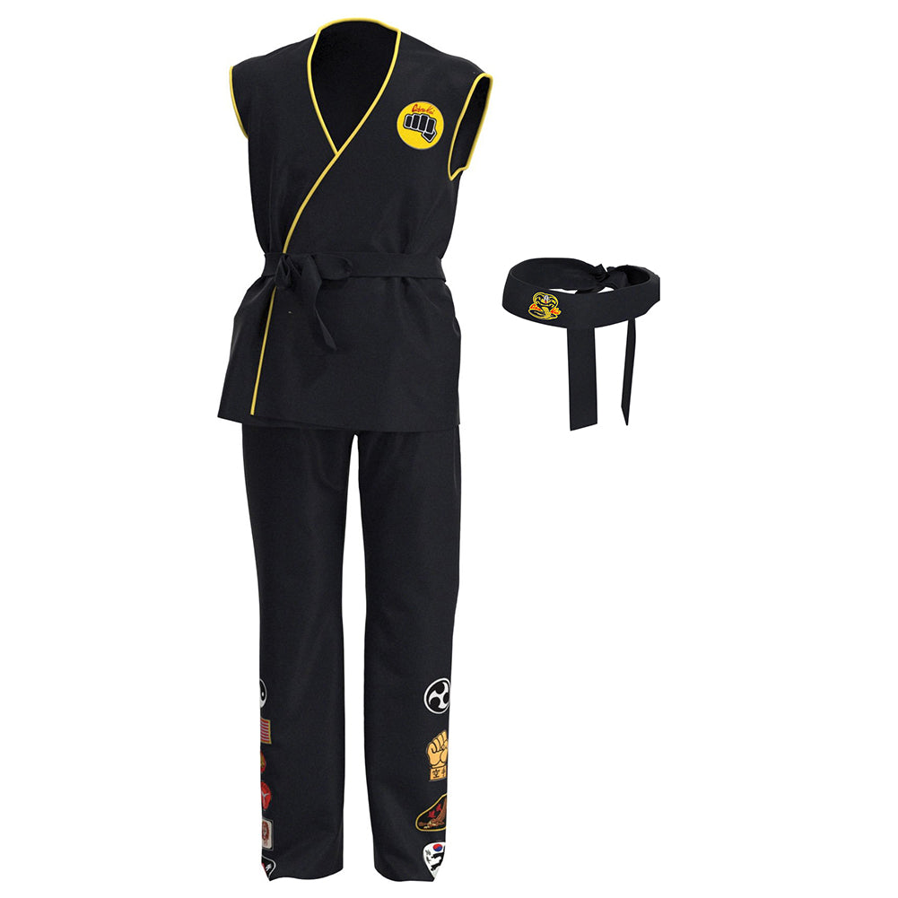 Cobra Kai Halloween Carnival Suit Cosplay Costume Top Pants Outfits