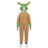 BabyYoda Cosplay Costume Jumpsuit Sleepwear Pajams Outfits Kids Children Halloween Carnival Suit