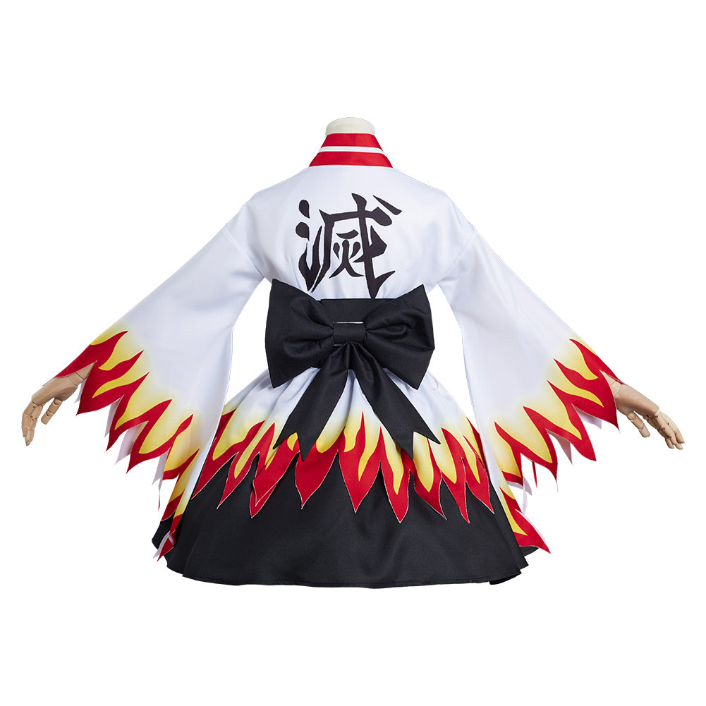 Demon Slayer Rengoku Kyoujurou Halloween Carnival Suit Cosplay Costume Kimono Lolita Dress Outfits