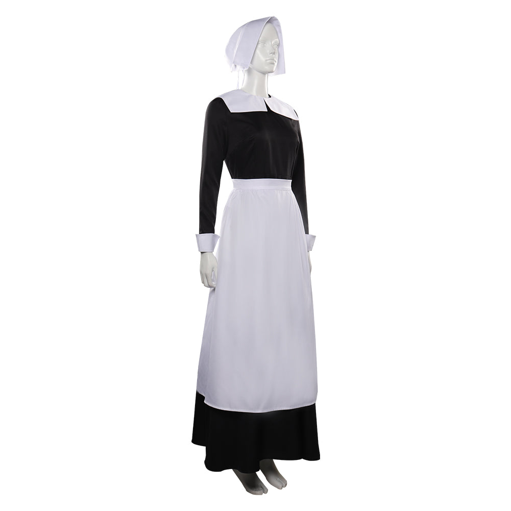 Wednesday Addams Wednesday  Cosplay Costume Maid Dress Outfits Halloween Carnival Party Suit