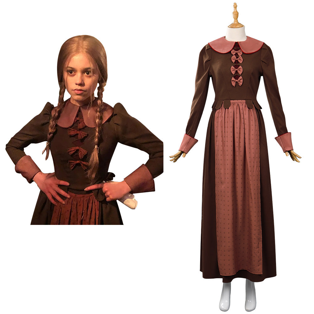 Wednesday Addams Goody Addams Cosplay Costume Vintage Dress Outfits Ha –  TrendsinCosplay
