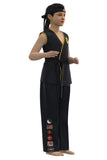 Karate Kid Cobra Kai Halloween Carnival Suit Cosplay Costume Kids Top Pants Outfits