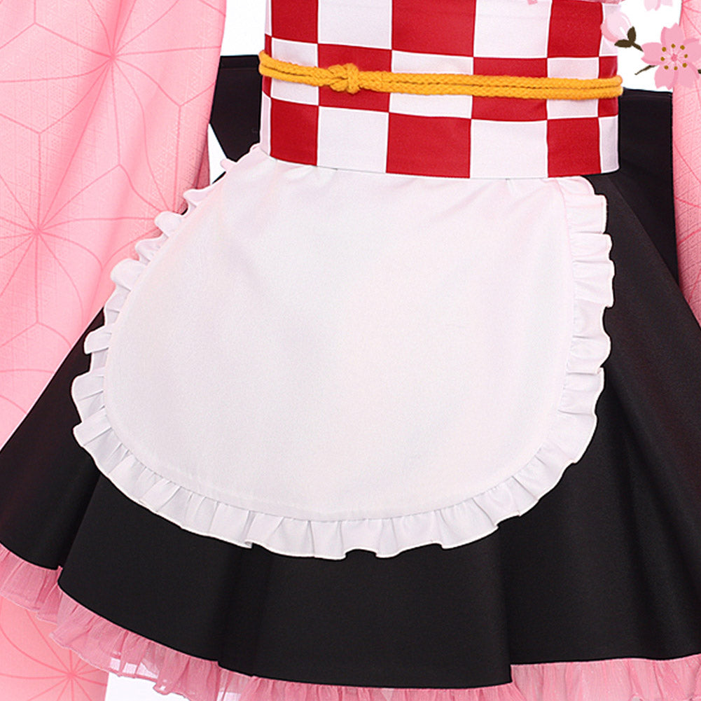 Demon Slayer Kamado Nezuko Cosplay Costume Maid Outfit