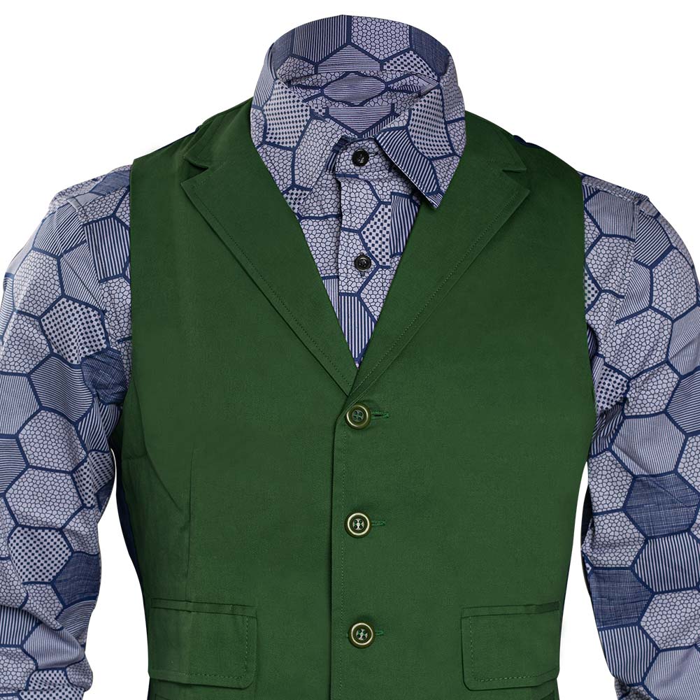 dark knight joker dress shirt Batman The Dark Knight Joker Cosplay Costume Mens Shirt Vest Tie Full Set