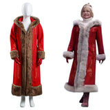 The Christmas Chronicles 2 Mrs. Claus Halloween Carnival Suit Cosplay Costume Kids Children Coat Gloves Outfits