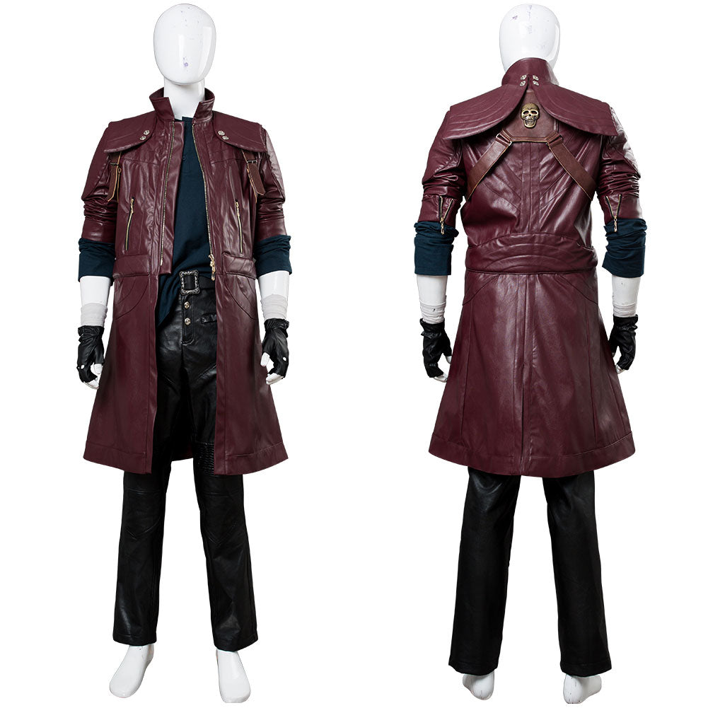 Devil May Cry V DMC5 Dante Aged Outfit Leather Cosplay Costume