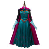 Movie Frozen Elsa Queen Costume Women Dress Outfit Cosplay Costume Halloween Carnival Costume