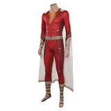 Shazam! Fury of the Gods-Shazam Cosplay Costume Jumpsuit Halloween Carnival Disguise Suit