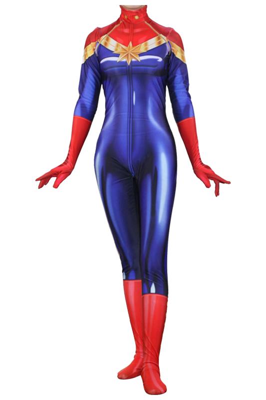 Avengers 3 Infinity War Captain Marvel Ms.Marvel Jumpsuit Cosplay Costume