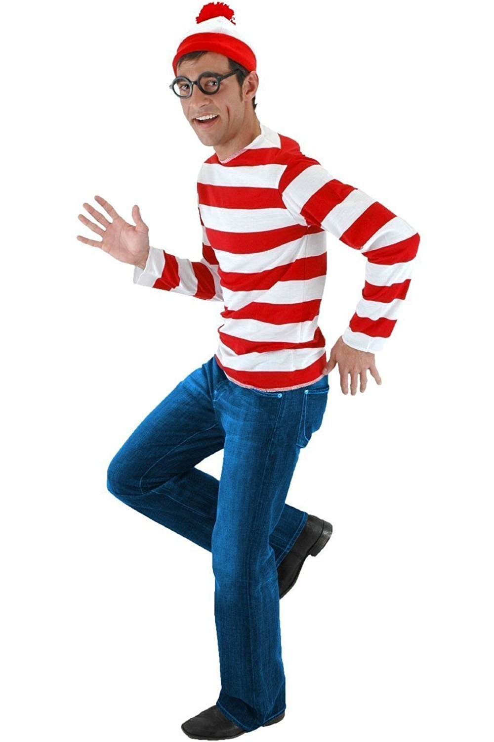 Where's Waldo Waldo  Waldo & Friends T-shirt Cosplay Costume