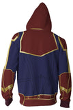 Teen Zip-Up Hoodie Avengers 4 Captain Marvel Carol Danvers 3D Sweatshirt