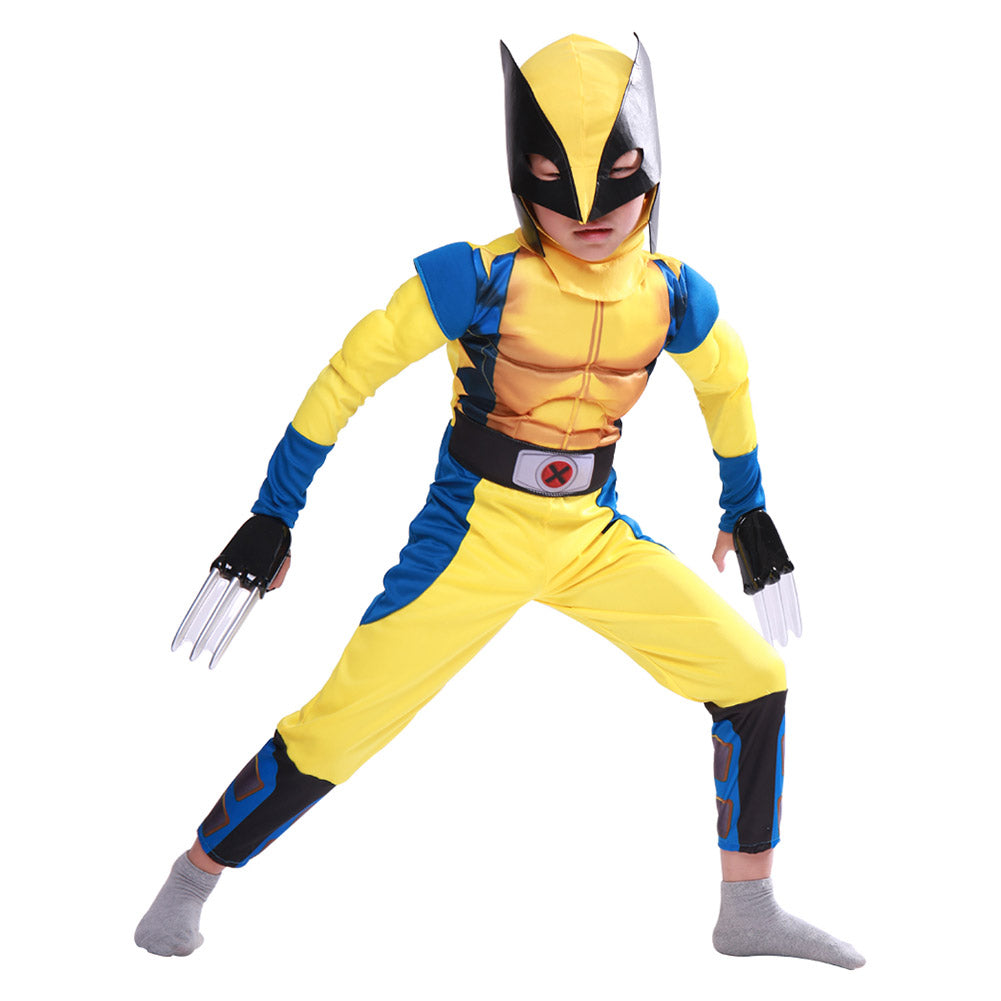 X-Men Origins: Wolverine Logan Howlett Jumpsuit Cosplay Costume For Kid