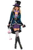 Alice in Wonderland Mad Hatter Magician Cosplay Costume For Females