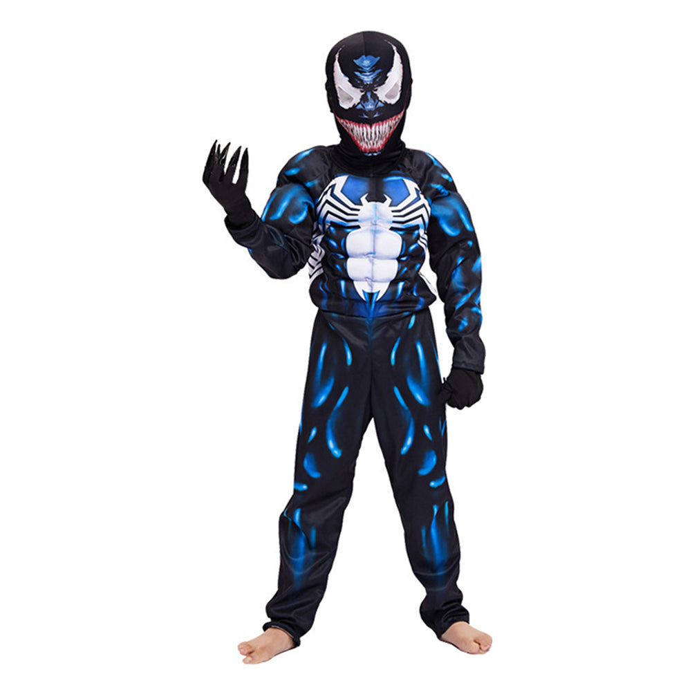 Venom Muscle For Kid Jumpsuit With Claws Cosplay Costume