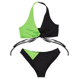 Kim Possible Shego Swimsuit Cosplay Costume Two-Piece Swimwear Outfits Halloween Carnival Suit