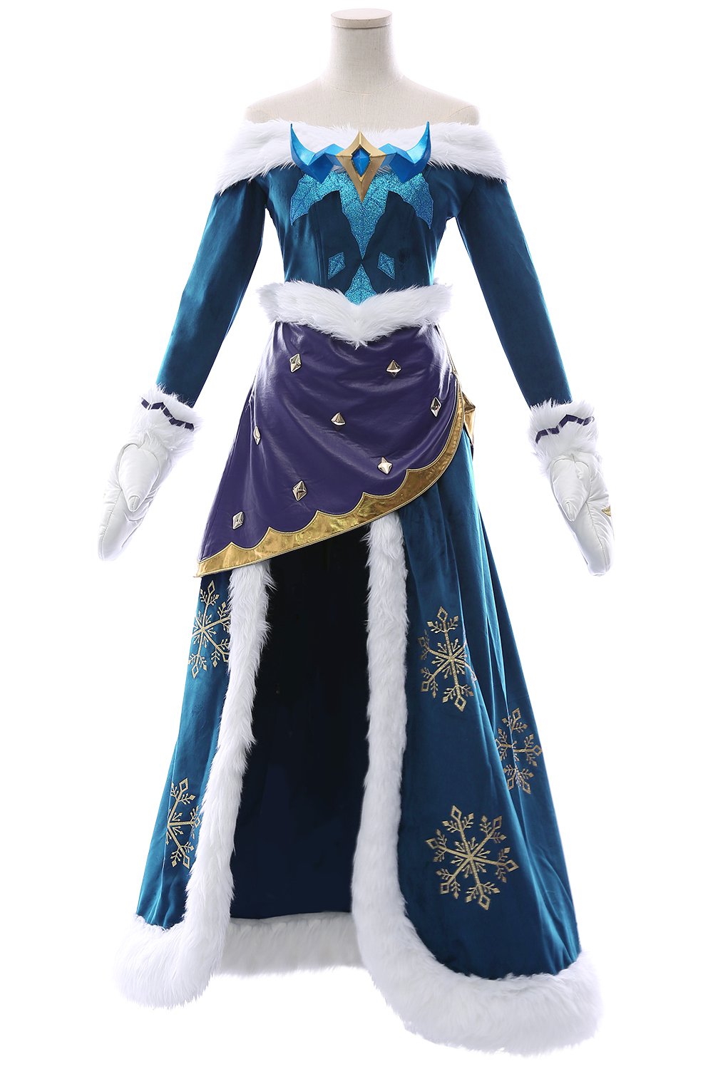 League of Legends Soraka Snowdown Skin Outfit Cosplay Costume Female