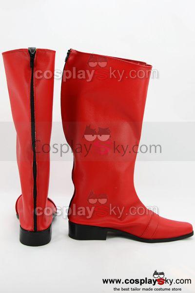 Power Ranger Cosplay Shoes Boots Custom Made Red
