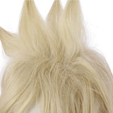 FF7 Final Fantasy VII Cloud Strife Cosplay Wig Two Braids Hair Short Golden Braided Synthetic Hair
