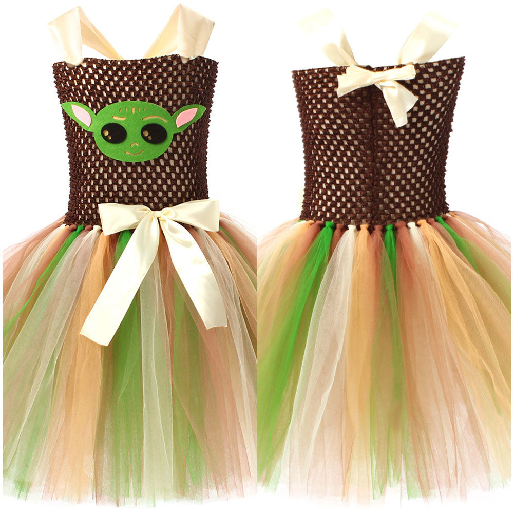 Kids Girls Baby Yoda Cosplay Costume Dress Halloween Carnival Party Di –  TrendsinCosplay