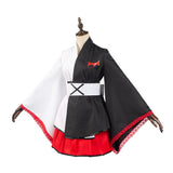 Danganronpa Monokuma Halloween Carnival Suit Cosplay Costume Black White Bear Kimono Dress Outfits