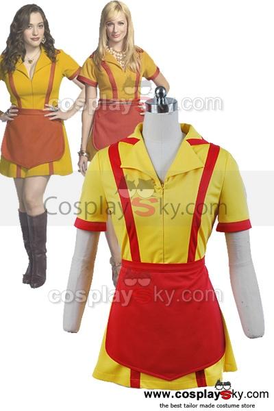 2 Broke Girls Max Caroline Waiter Uniform Dress Costume Cosplay