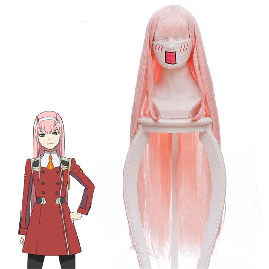 DARLING in the FRANXX Zero Two 02 Cosplay Wig long pink