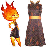 Elemental Ember Dress Cosplay Costume Halloween Carnival Party Disguise Suit