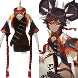Game Genshin Impact Xinyan Halloween Carnival Suit Cosplay Costume Dress Outfits