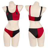 Harley Quinn/Harleen Quinzel Swimsuit Cosplay Costume Two-Piece Swimwear Outfits Halloween Carnival Suit