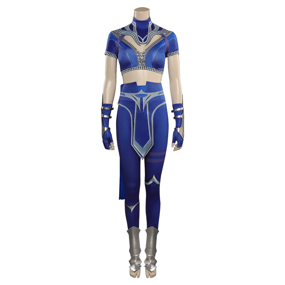 Mortal Kombat MK Kitana Outfits Cosplay Costume Halloween Carnival Par