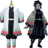 Demon Slayer Kochou Shinobu Cosplay Costume Kids Children Uniform Outfit Halloween Carnival Suit