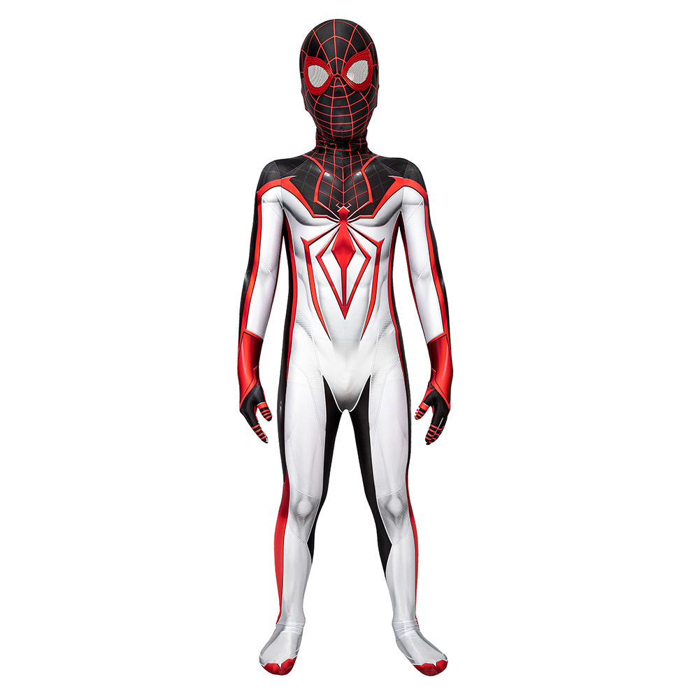Kids Children Miles Morales Halloween Carnival Suit Cosplay Costume Jumpsuit Outfits