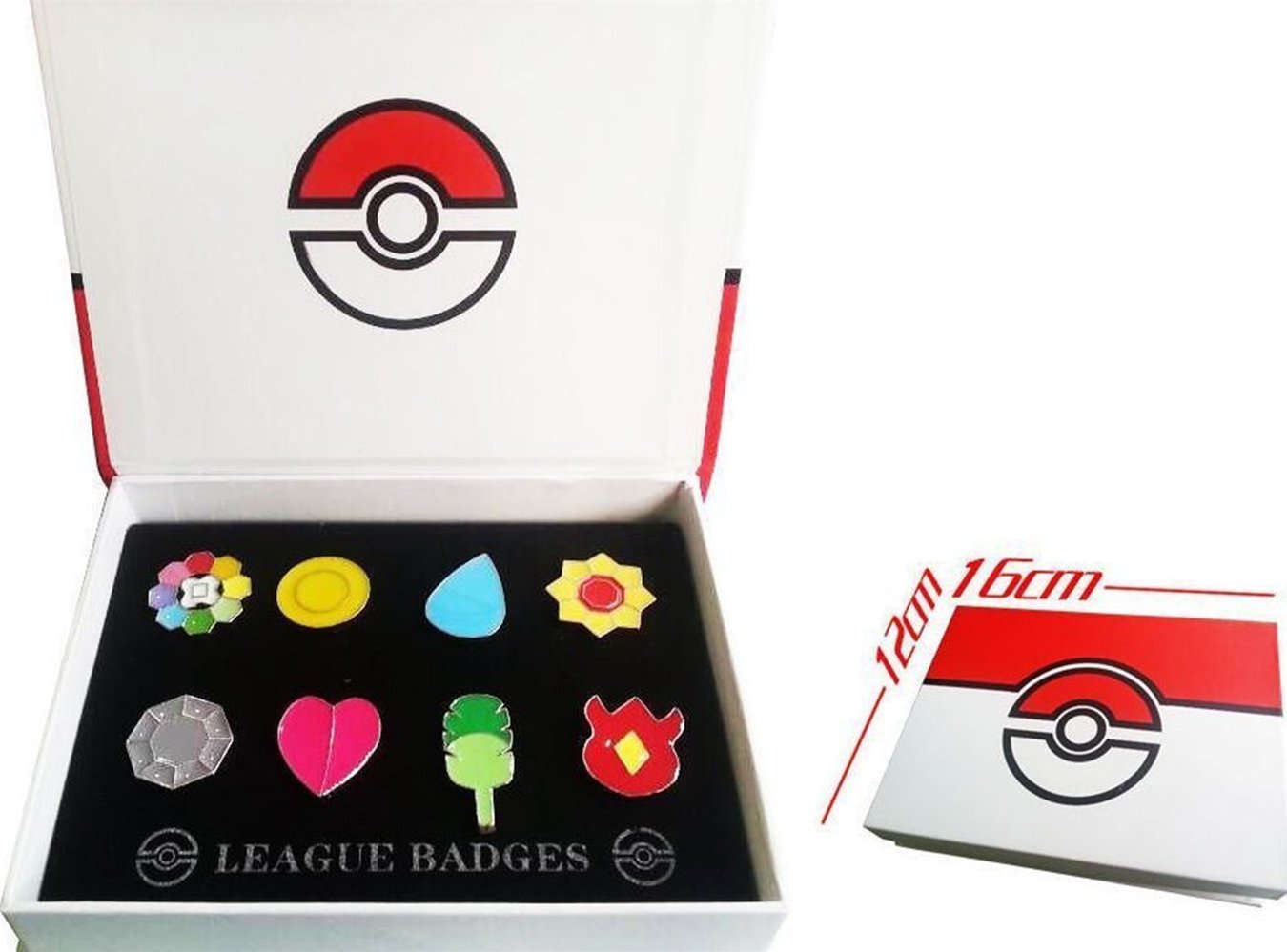 Pokemon Metal Brooch Pin Badge Box Collection Cosplay Accessories