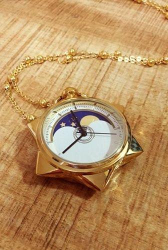 Sailor Moon Sweater chain Crystal Pocket Watch Cosplay Accessories