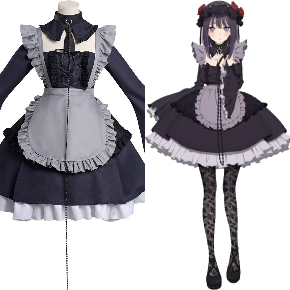 Anime My Dress-Up Darling Marin Kitagawa Cosplay Costume Dress Uniform  Outfits Halloween Carnival Black Dress