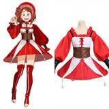 My Hero Academia OCHACO URARAKA  Cosplay Costume Red Dress Outfits Halloween Carnival Suit