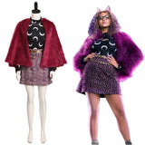 Movie Monster High 2022 Clawdeen Wolf Cosplay Costume Outfits Halloween Carnival Suit