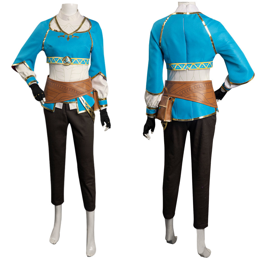 Game The Legend of Zelda Zelda Women Blue Outfit Cosplay Costume Outfi TrendsinCosplay Game The Legend of Zelda Zelda Women Blue Outfit Cosplay Costume Outfi TrendsinCosplay